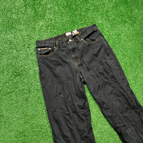 Calvin Klein Size 12 petite Jeans Women's Black Denim Jeans Bootcut Style - Picture 1 of 7